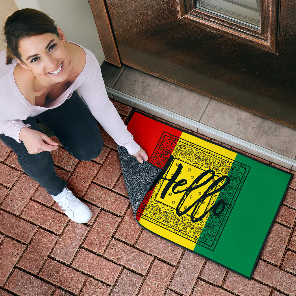 Rasta Bandana Greetings Door Mats