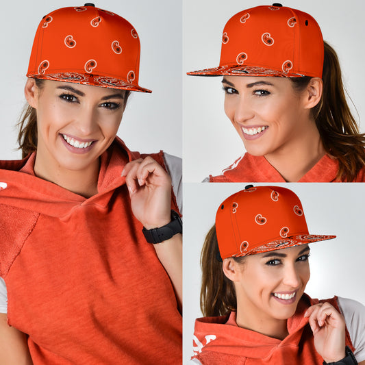Perfect Orange Bandana Snapback Cap
