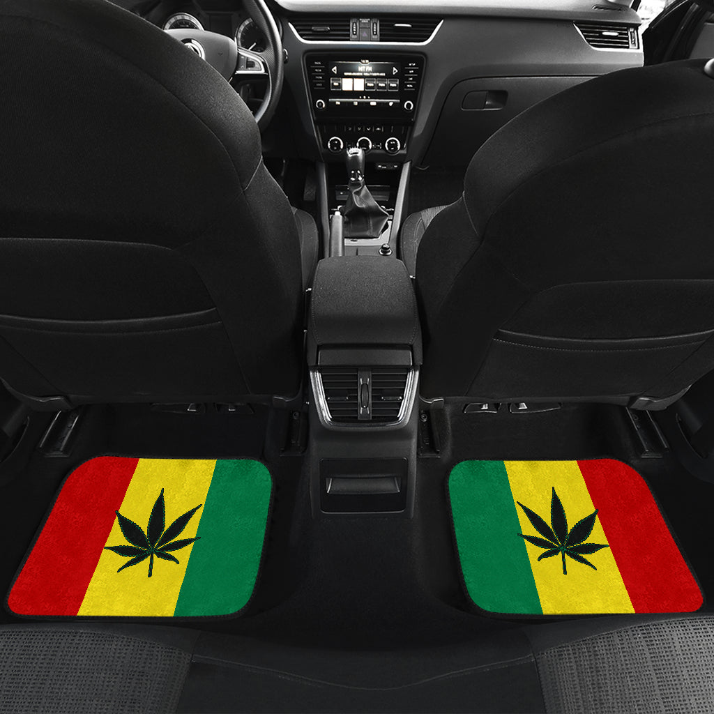 Rasta pot leaf Car Floor Mats Set of 4