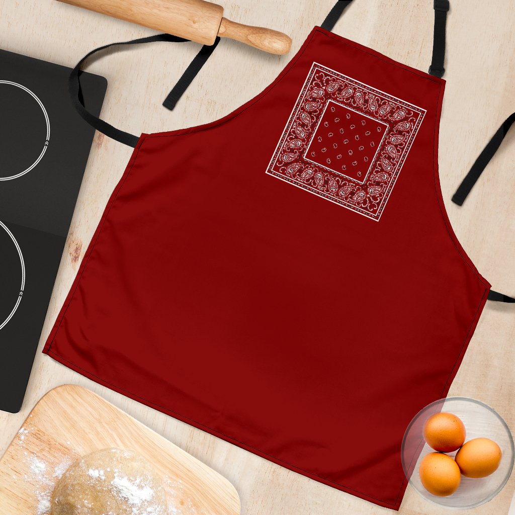 Maroon Red Bandana Aprons