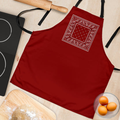 Maroon Red Bandana Aprons
