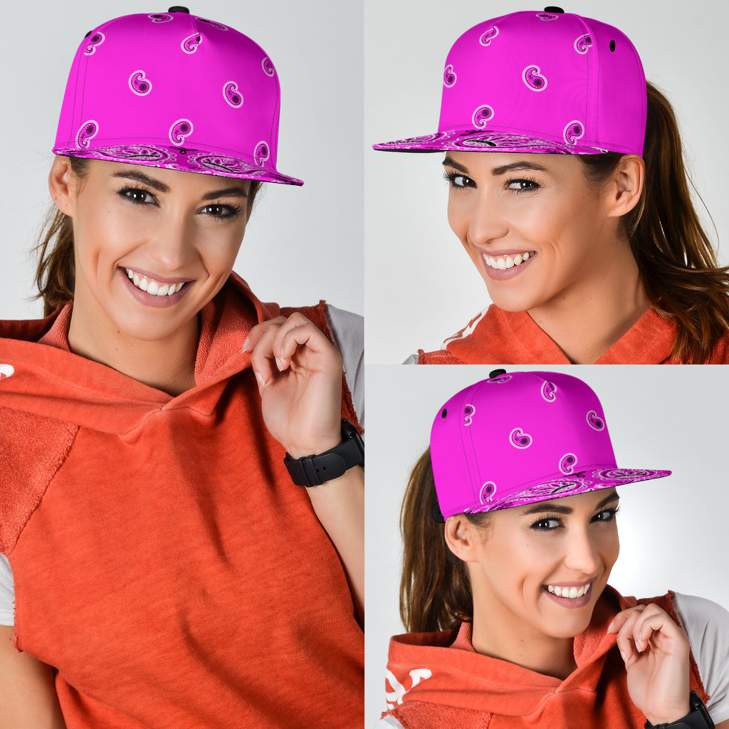 pink bandana snapback ball cap