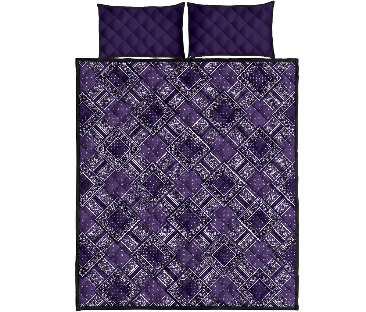 Quilt Set - Double Grape Bandana DB Quilt w/Shams
