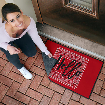Classic Red Bandana Door Mats