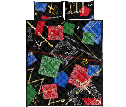 Quilt Set - Abstract Harmony Bandana Bed Quilt w/Shams