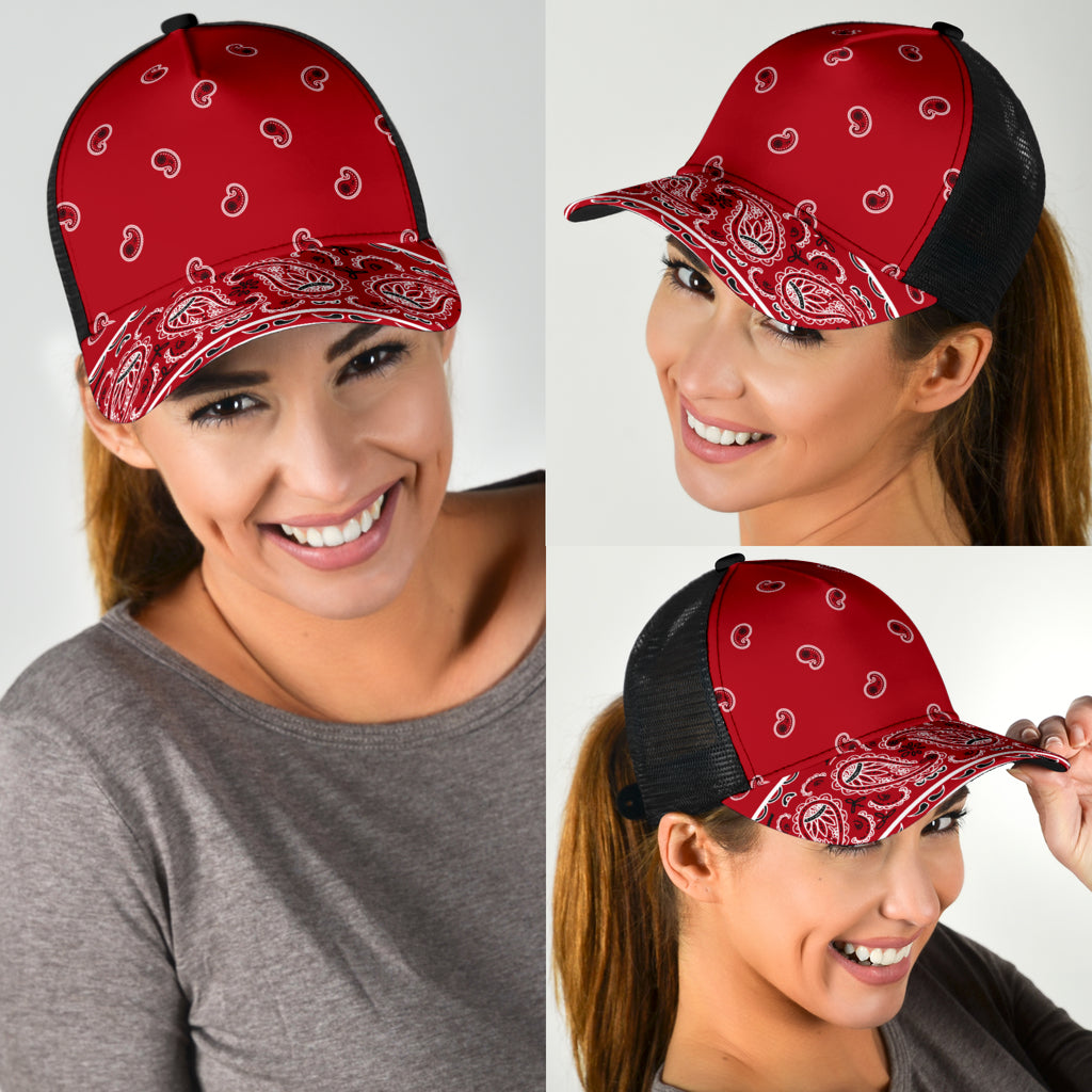 red bandan cap
