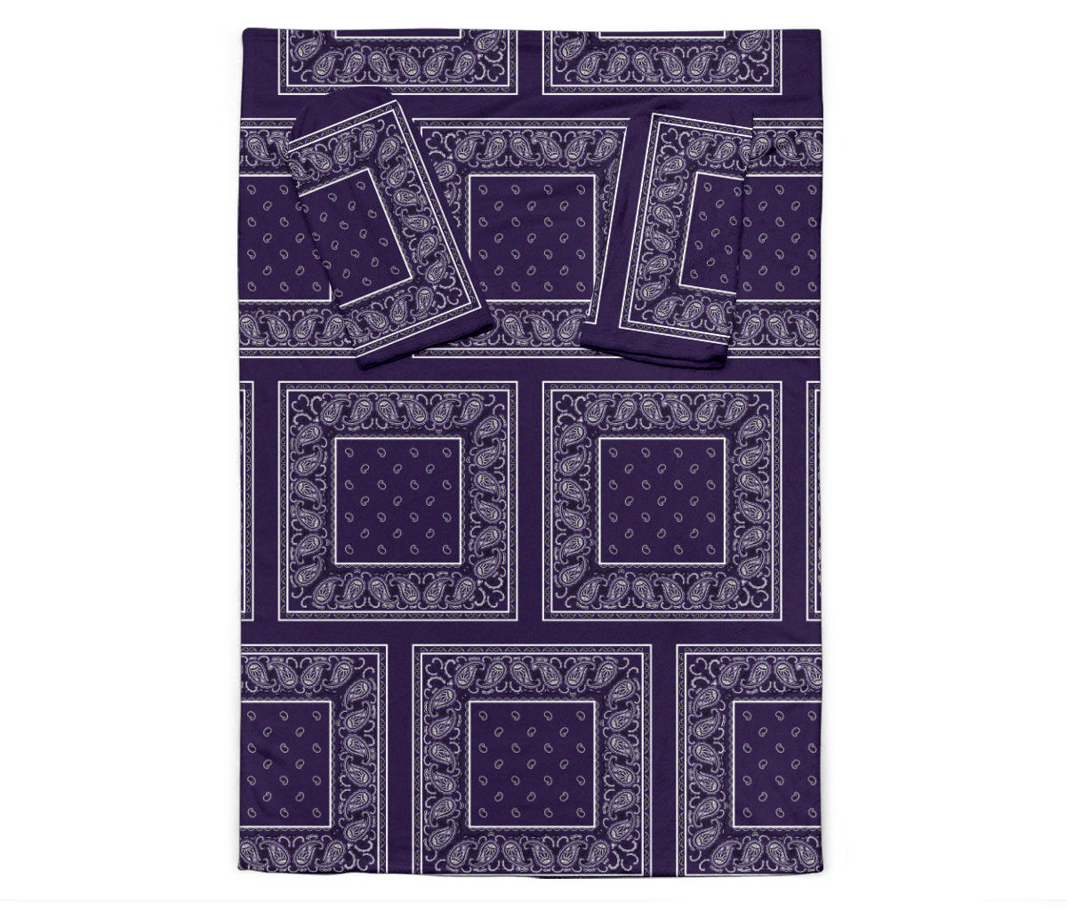 Royal Purple Bandana Monk Blankets
