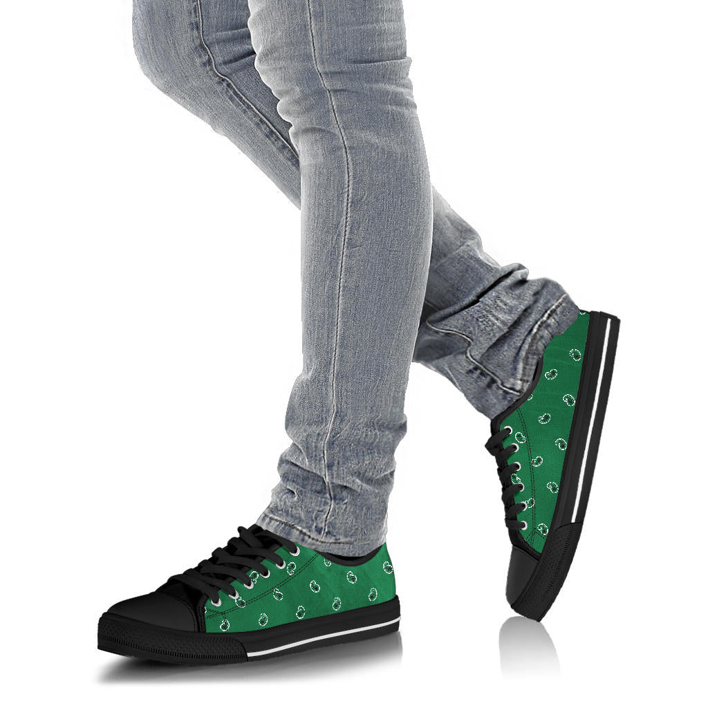 Canvas Low Top Sneakers - Classic Green Paisley