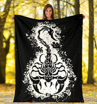Tattoo Scorpion Tribal Throw Blanket