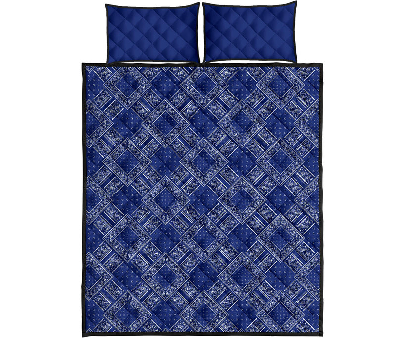 Quilt Set - Royal Blue Bandana DB Quilt w/Shams
