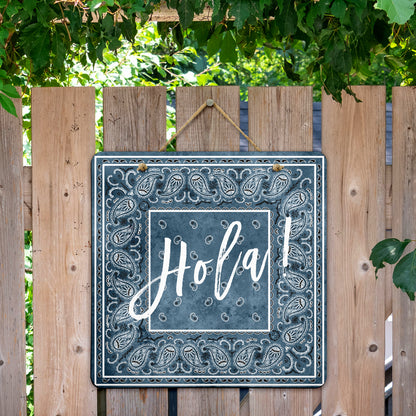 Denim Blue Bandana Door Signs