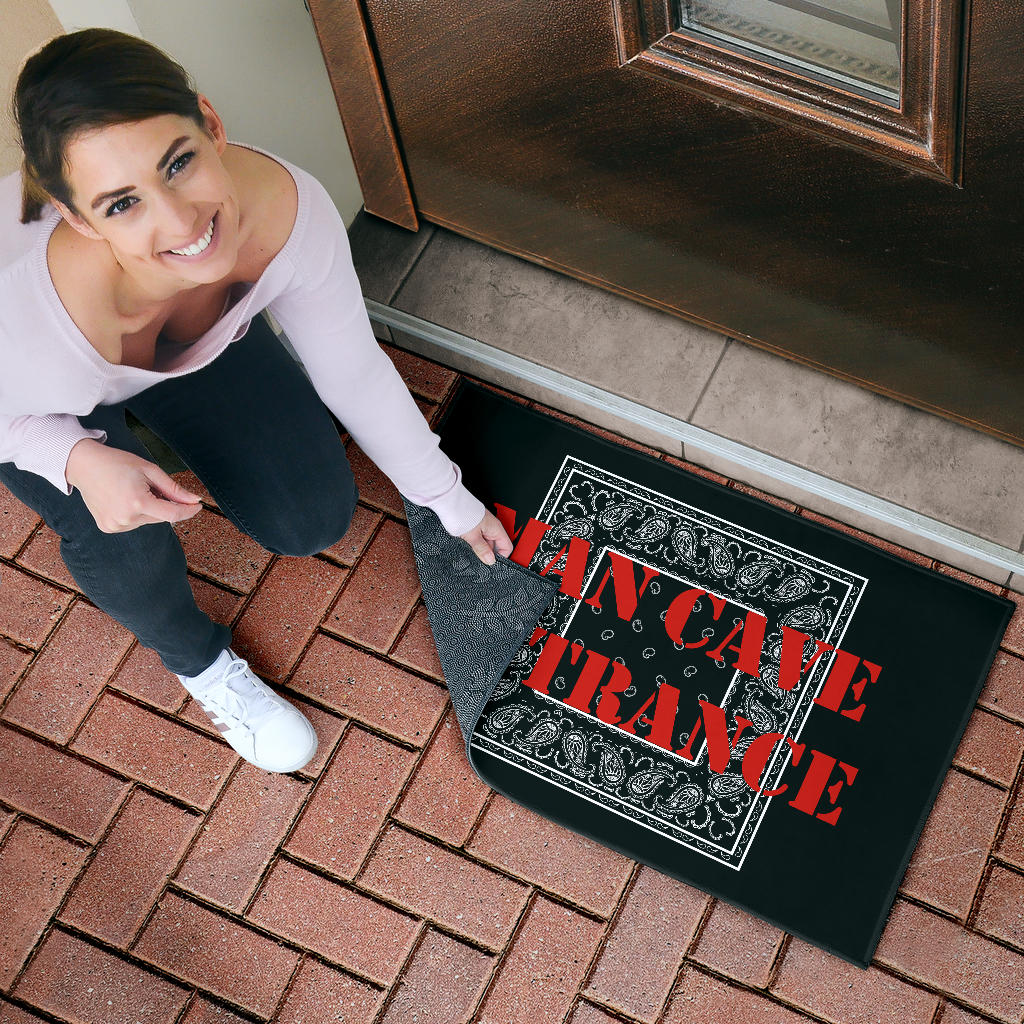 Black Bandana Door Mats