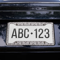 Gray Bandana License Plate Frame