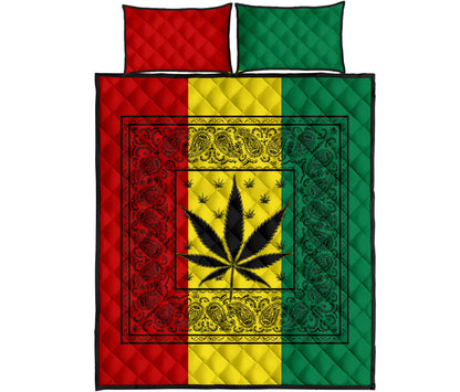 Rasta 420 Bandana Bed Quilts with 2 Shams