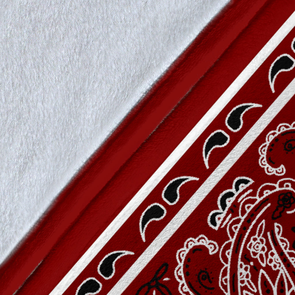 Maroon Bandana Throw Blanket