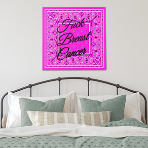 Abruptly Pink Bandana Metal Signs