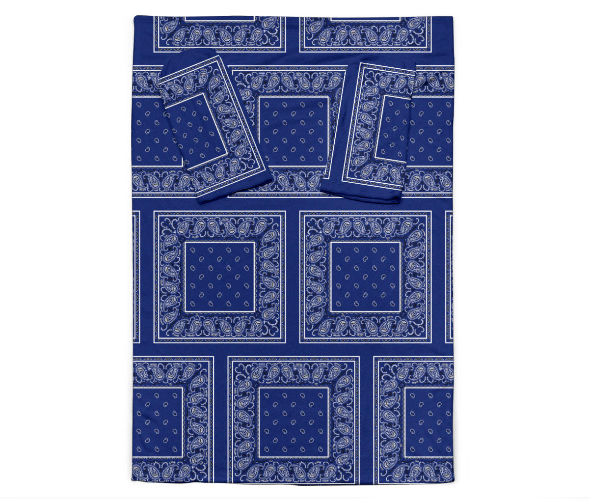 Royal Blue Bandana Monk Blankets