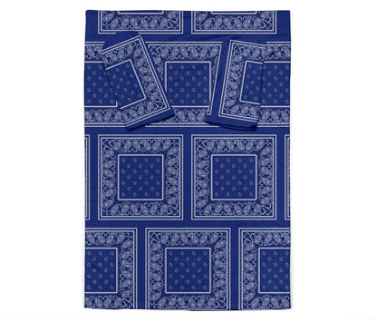 Royal Blue Bandana Monk Blankets