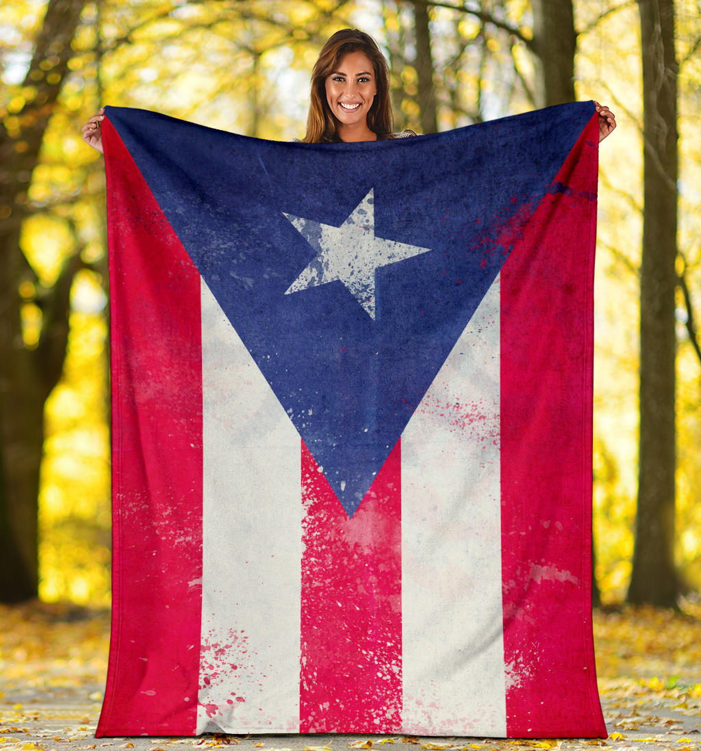 Puerto Rico Flag Throw Blanket