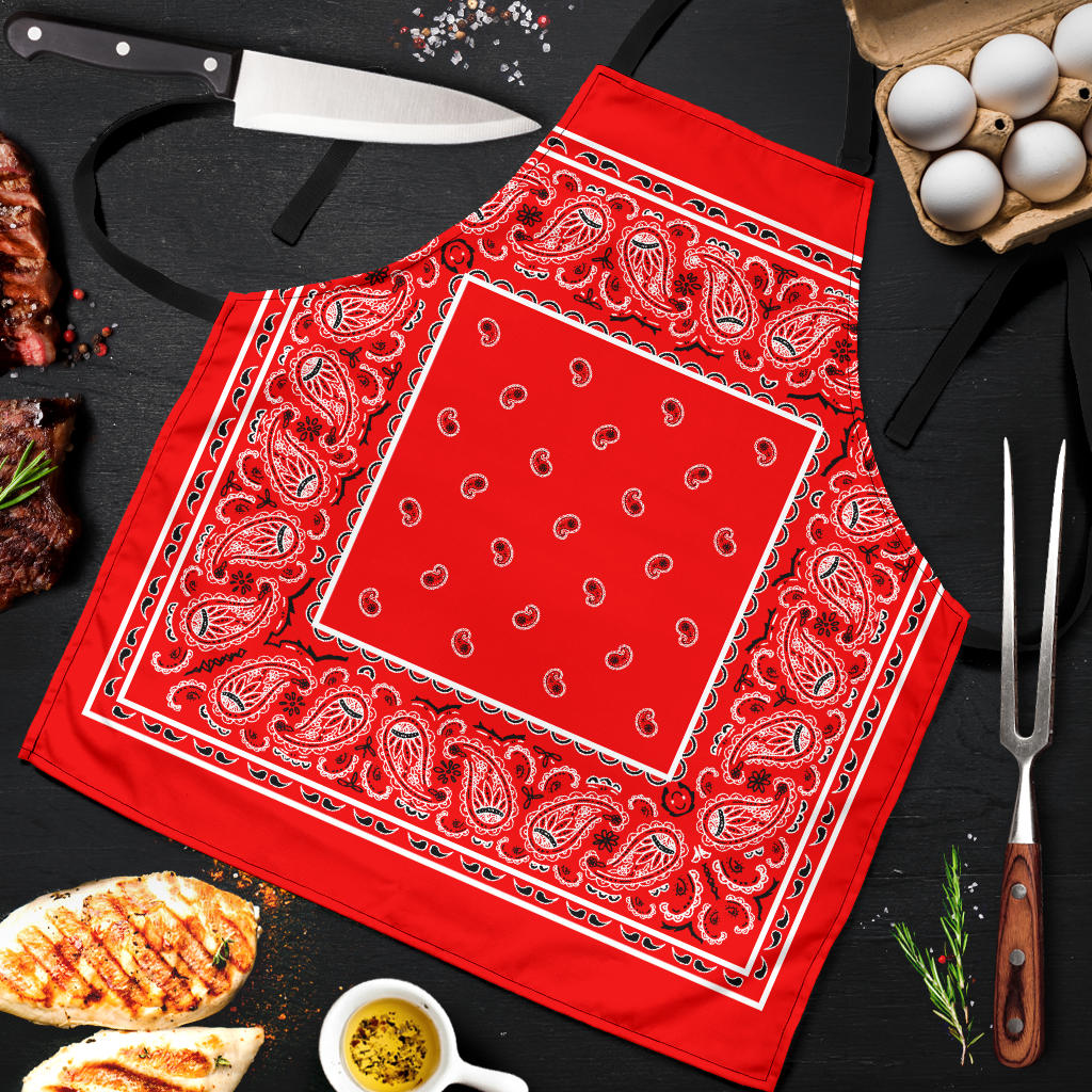 Western Red Big Bandana Apron