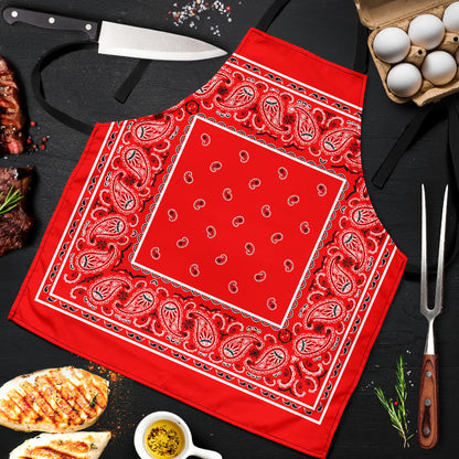 Western Red Big Bandana Apron
