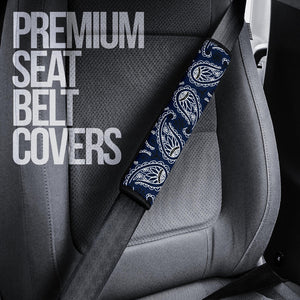 Navy Blue Bandana Seat Belt Covers -3 Styles