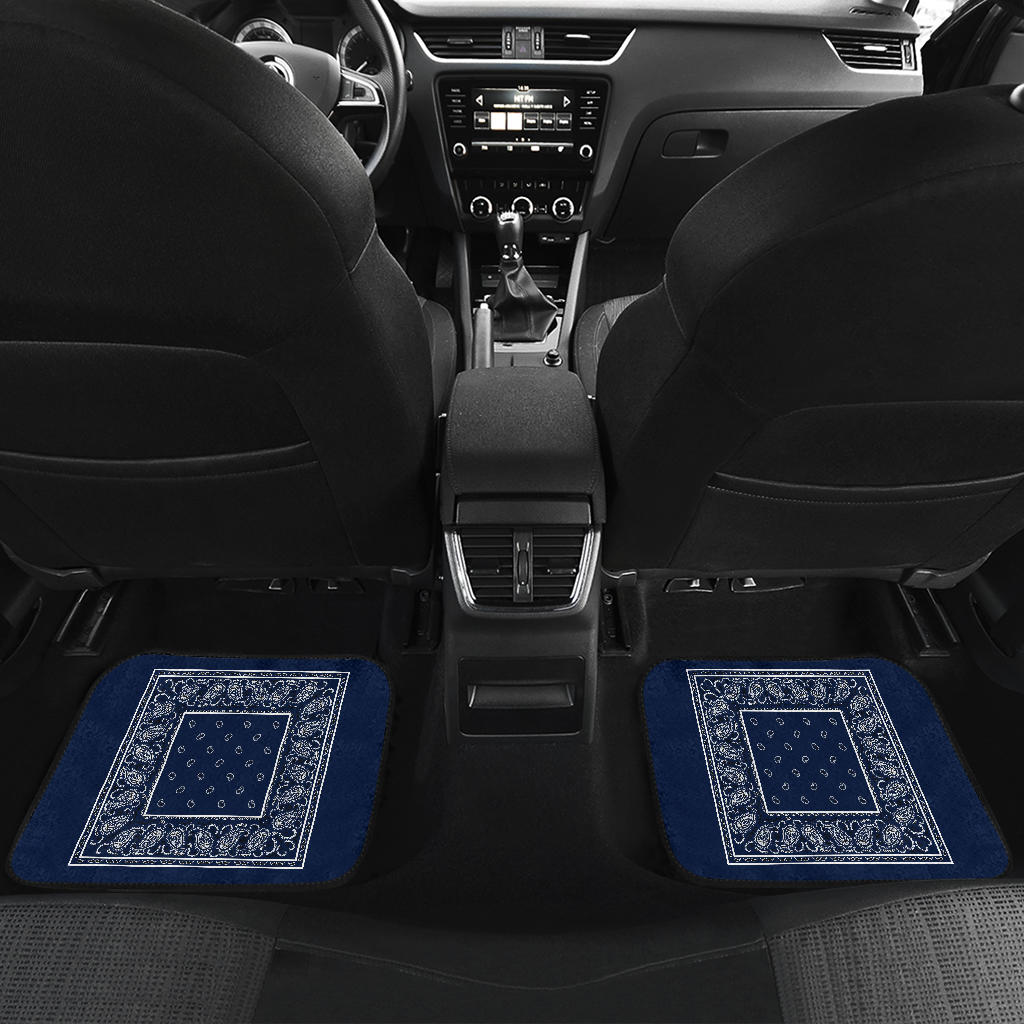 Quad Navy Blue Bandana Seat Covers - Minimal