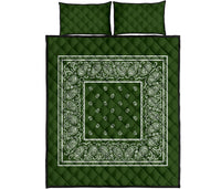 Forest Green Bandana Quilts with Shams