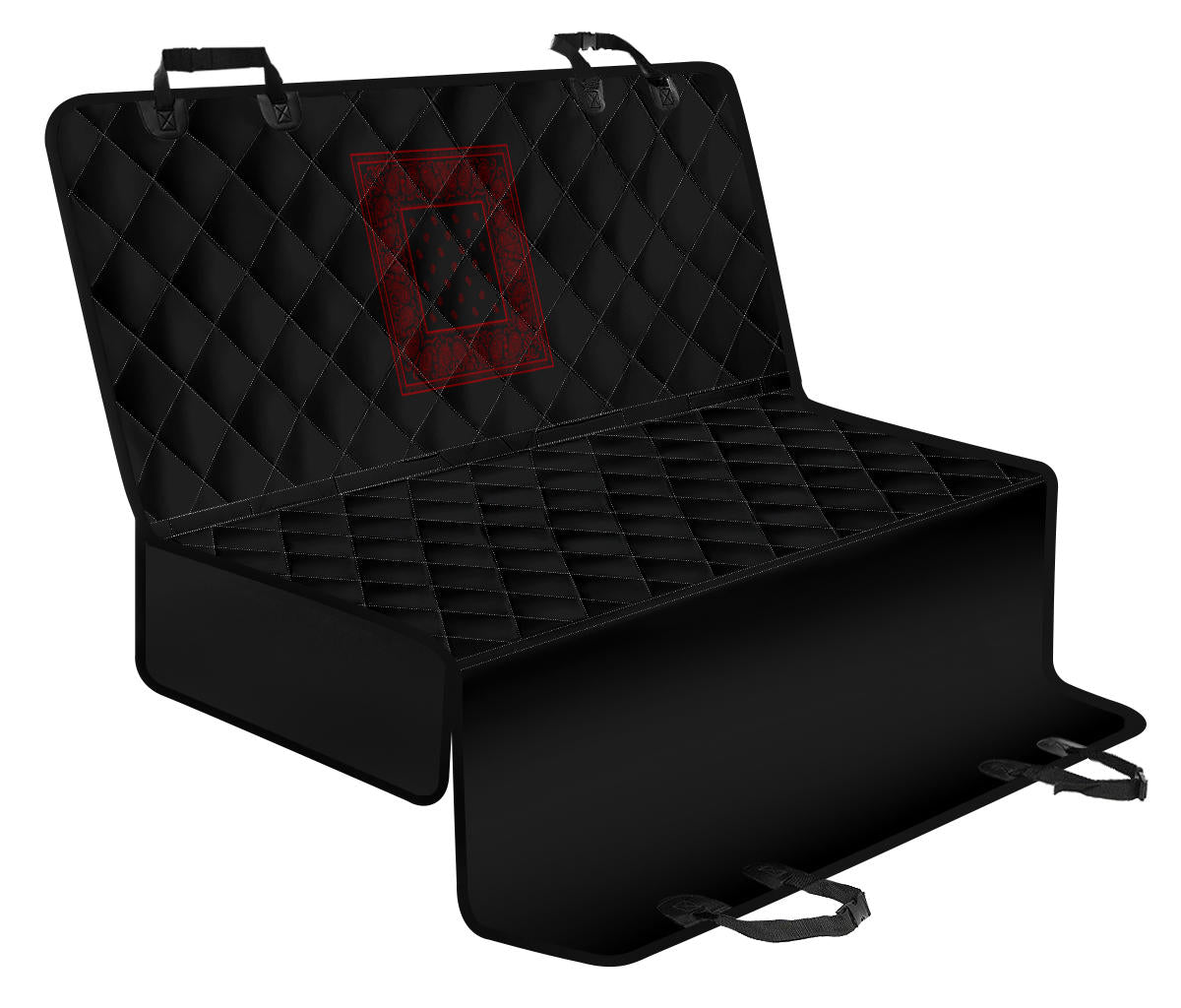 Black and Red Bandana Dog Seat Covers