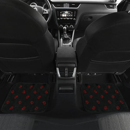 Quad Black and Red Bandana Car Mats - Fancy