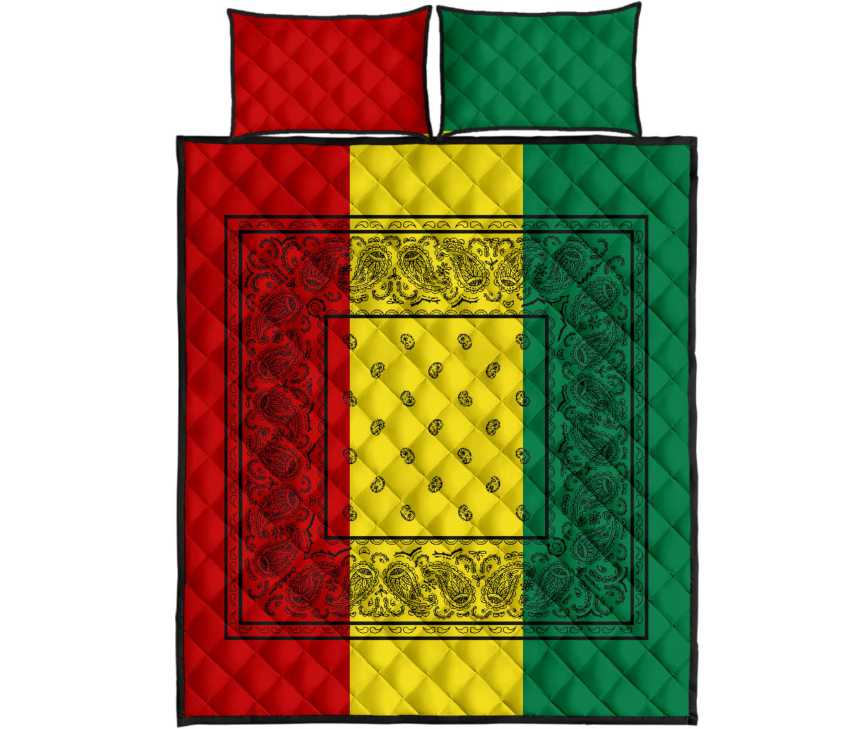 Rasta Bandana Bed Quilts with Shams