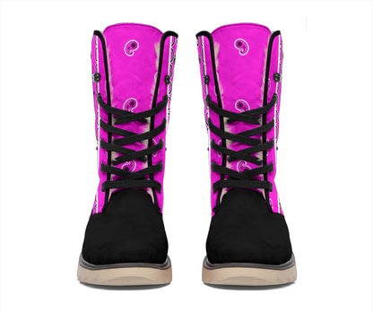 Abruptly Pink Bandana Women's Winter Boots