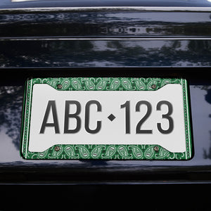 Classic Green Bandana License Plate Frame