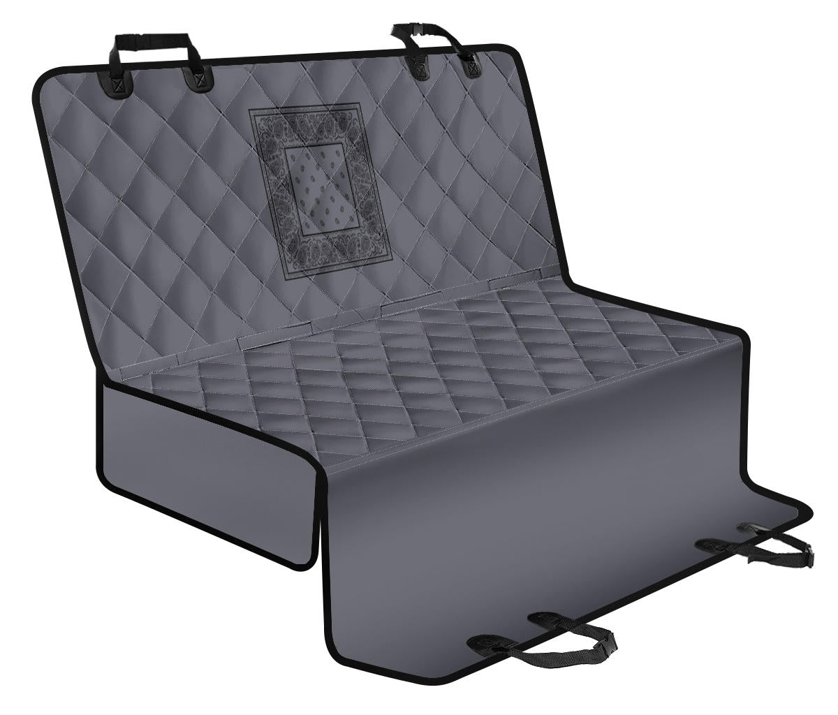 gray bandana pet safety seat for cars