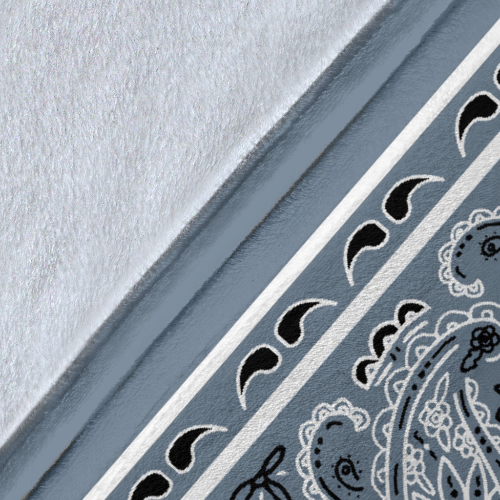 Blue Bandana Throw Blanket Details