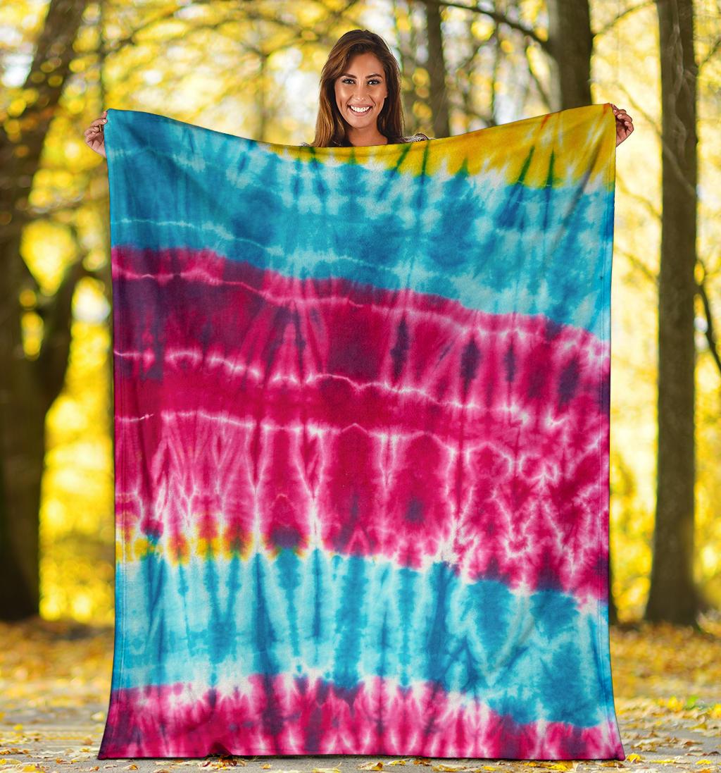 Hippie Tie Dye Fleece Throw