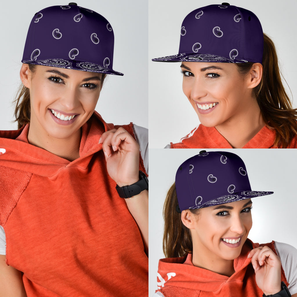 Royal Purple Bandana Classic Snapback Cap