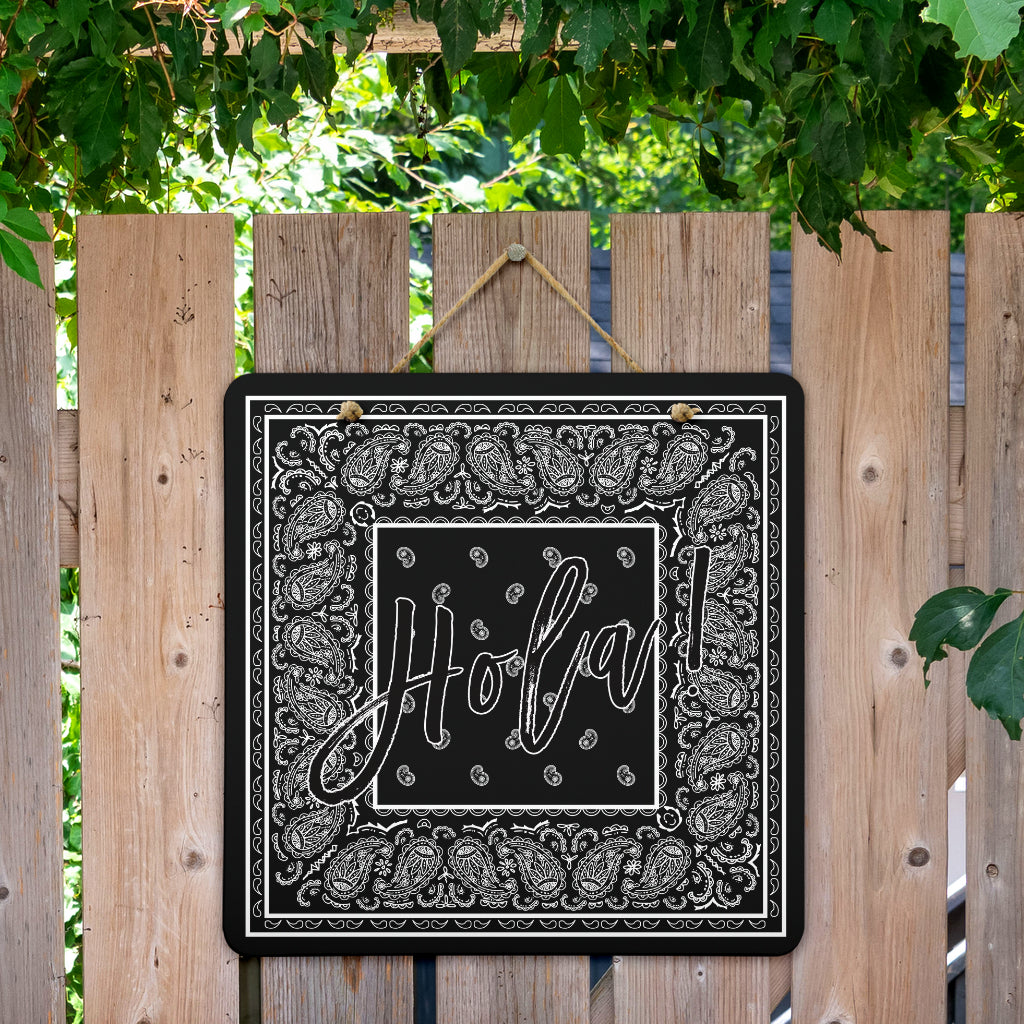 Black Bandana Door Signs