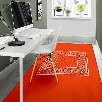 Perfect Orange Bandana Area Rugs - Minimal