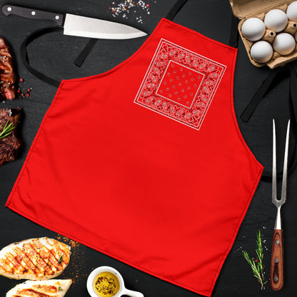 Red Bandana Cooking Aprons