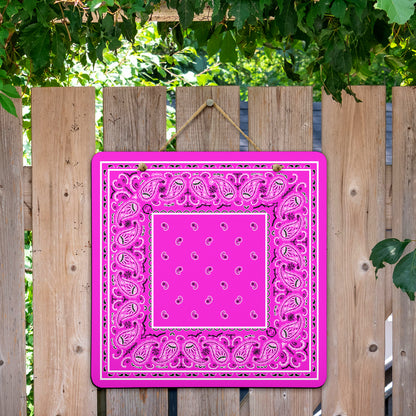 Abruptly Pink Bandana Door Signs