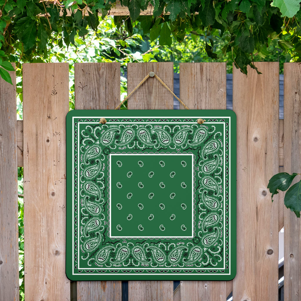 Classic Green Bandana Door Signs