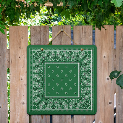 Classic Green Bandana Door Signs