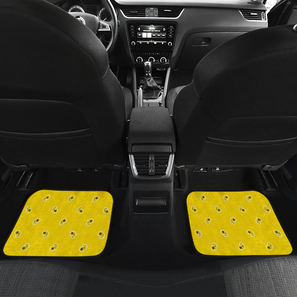 Quad Sunshine Yellow Bandana Car Mats