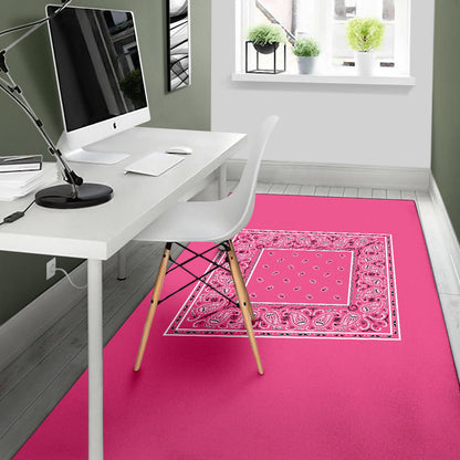 Warm Pink Bandana Area Rugs - Minimal