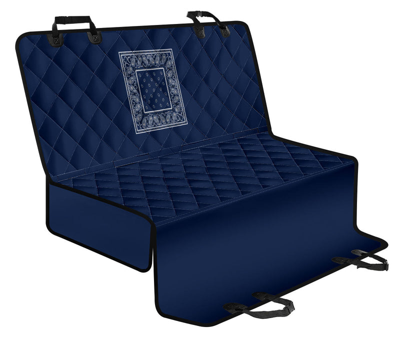 Navy Blue Bandana Car Pet Seat Covers