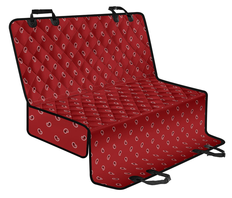 Red Paisley Car Dog Seat Covers