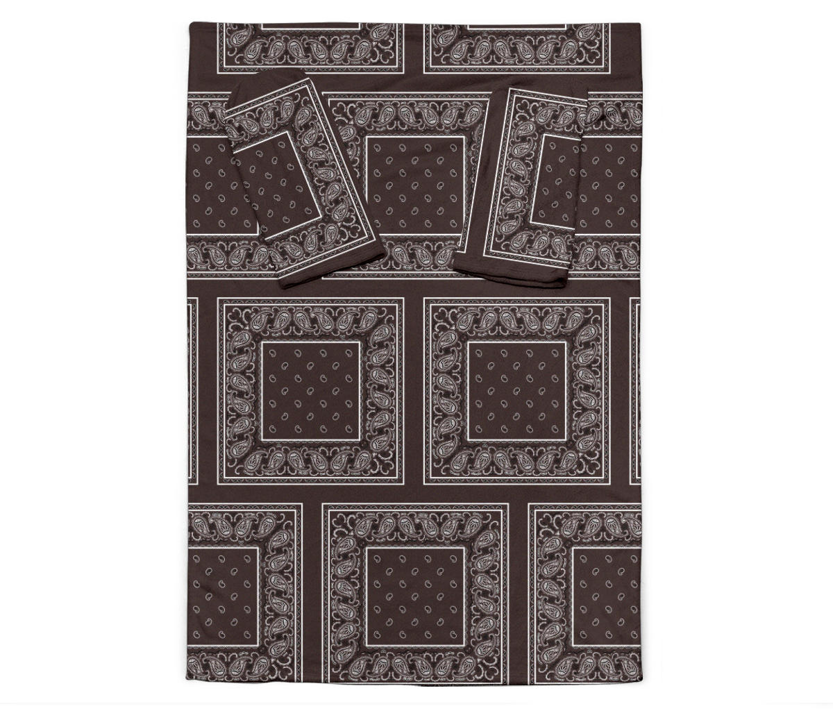 Coffee Brown Bandana Monk Blankets