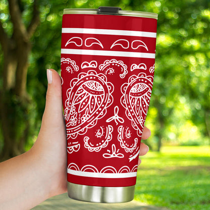 Red and White Bandana Tumblers