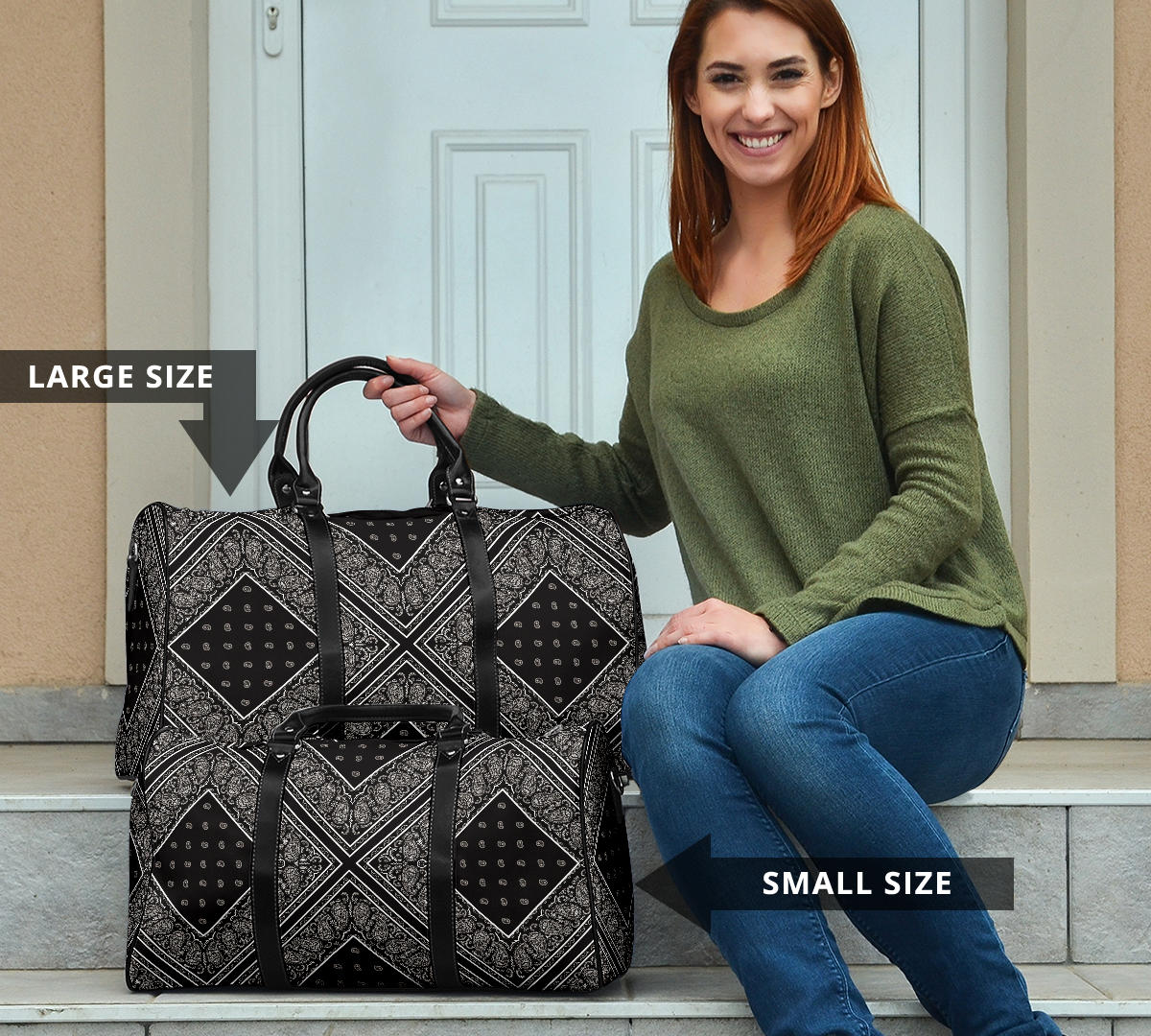 Black Bandana Travel Bag